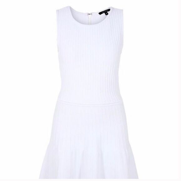PINK TARTAN POWER STRETCH FIT & FLARE WHITE DRESS XL - Picture 7 of 9